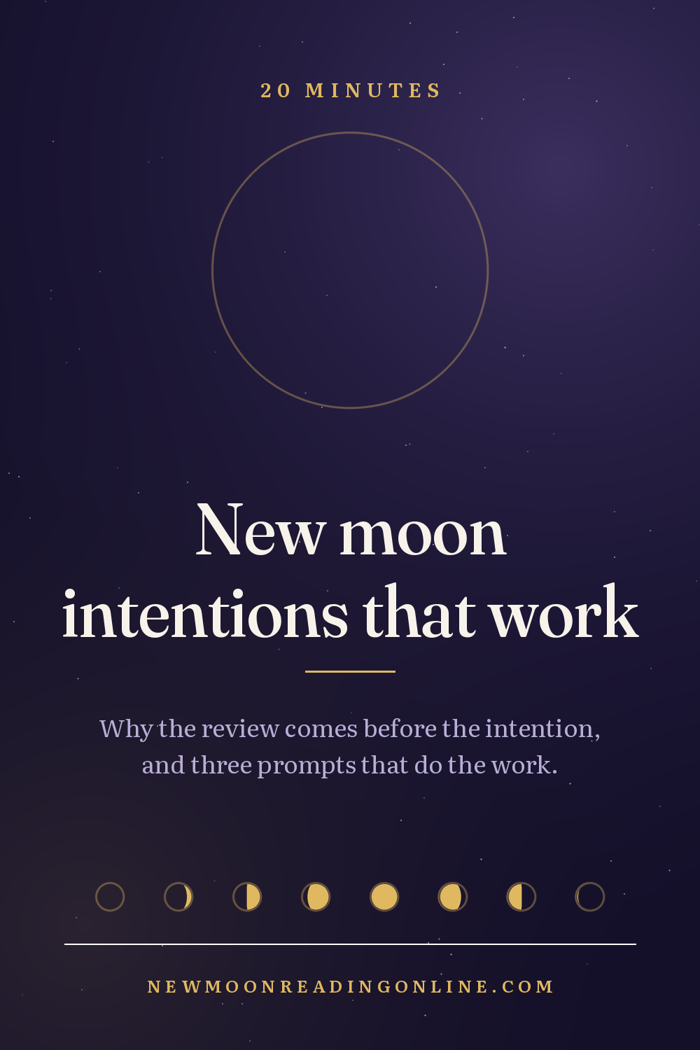 Setting intentions at the new moon