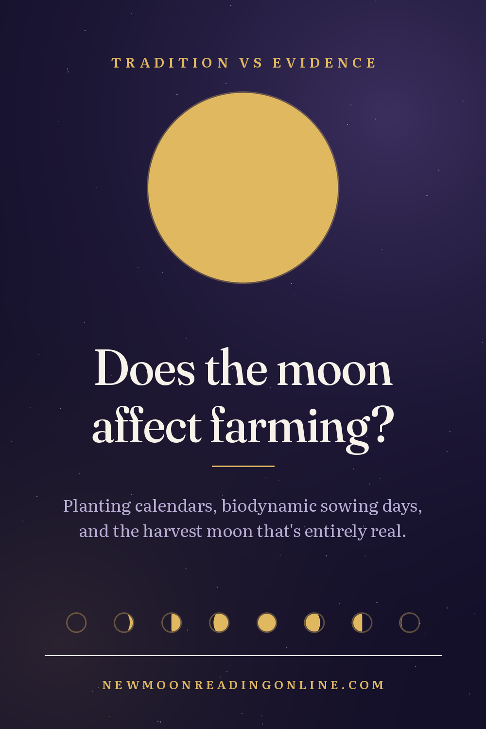Does the moon affect farming? Tradition versus evidence