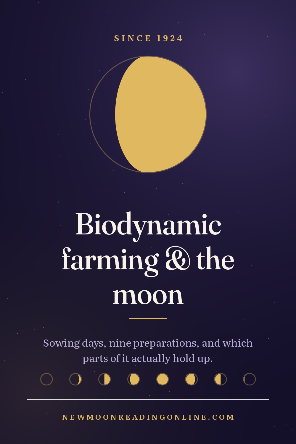 Biodynamic farming and lunar cycles