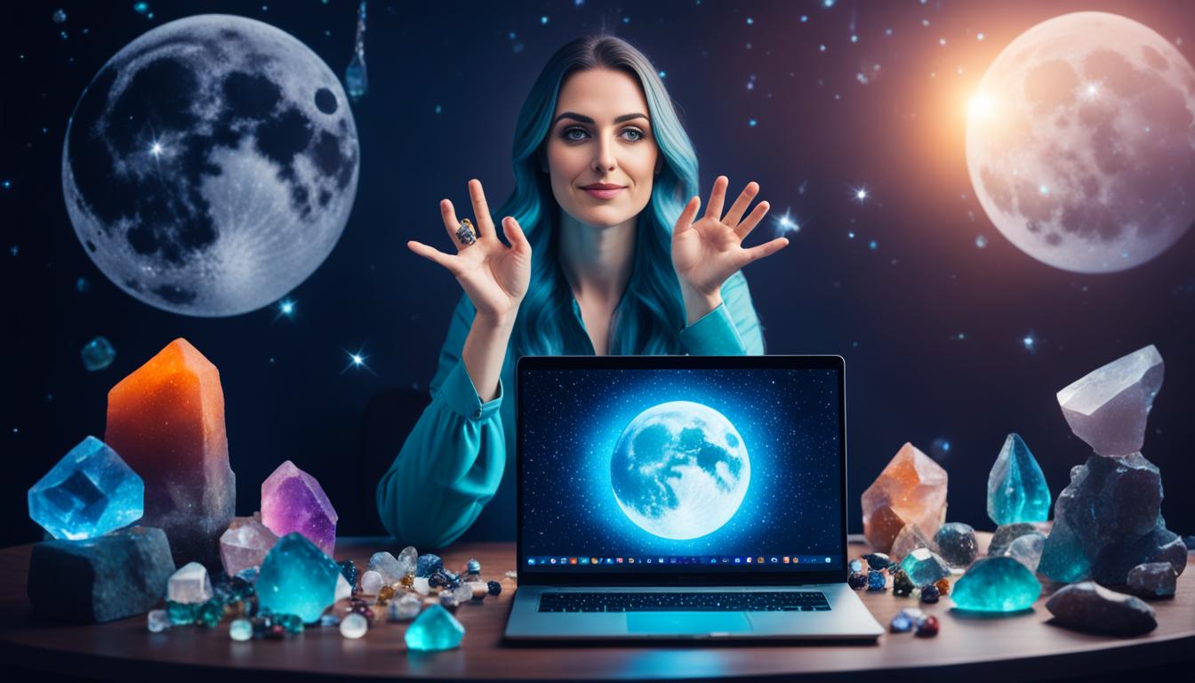New Moon Reading Online for Setting Intentions with Crystals