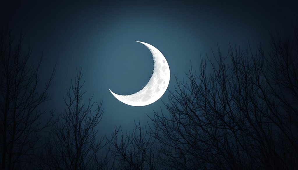 waxing crescent moon